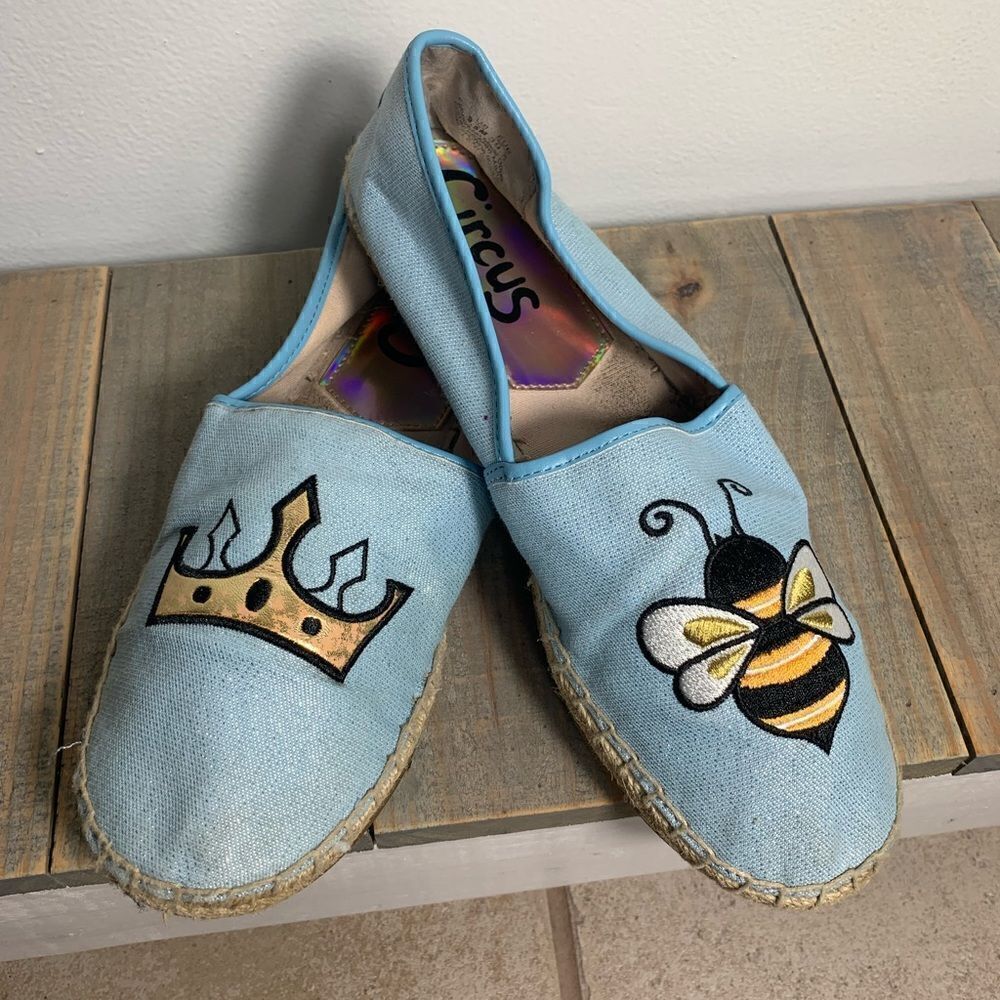Circus by Sam Edelman Blue Queen Bee Slip On Espadrille Loafer Shoe